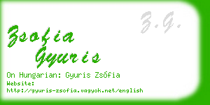 zsofia gyuris business card